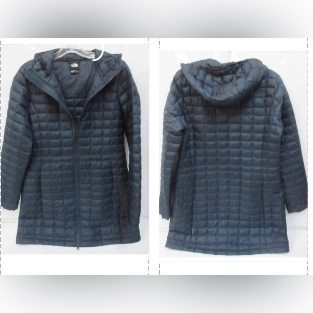 North Face Navy Thermoball Eco Parka  Coat